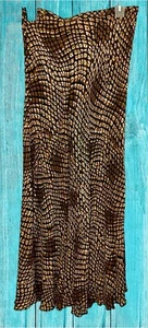 Moda Int’l Rock Midi, Schlangenaugenmuster, Schrägband geschnitten, Krepp Gr.10/14,5” Taille - Bild 1 von 5