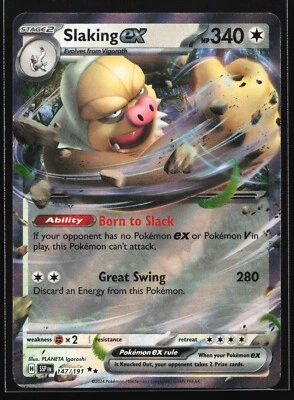 Pokemon Slaking ex 147/191 Surging Sparks Double Rare Holo NM - Image 1 of 2