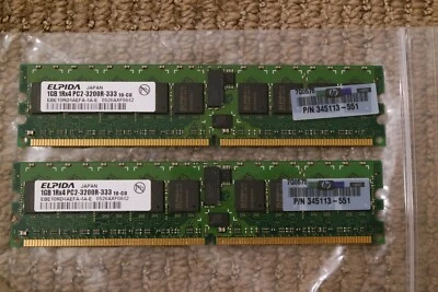 EPIDA 2X 1 GB 1RX4 PC2-3200R-333 SERVER MEMORY - Image 1 of 4