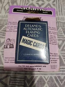 Vintage Deland's Automatic Poker Bridge Playing Magic Cards Deck w/ Jokers - Picture 1 of 1