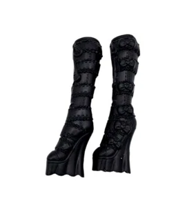 Monster High Elissabat Puppe Frights Kamera Action groß schwarz Schleife Stiefel Schuhe - Bild 1 von 5
