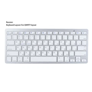 Ultra Thin Keyboard BT Wireless Splashing Proof Bilingual Language Keypad For PC - Picture 1 of 24