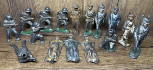 (Posten von 16) Antike Barclay Spielzeugsoldaten Figuren WWII Kanonen Infanterie Armee - Bild 1 von 7
