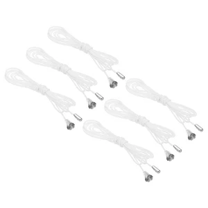 1.5M 4.9ft Ceiling Pull Chain Extender with Conical Pendant Silver Tone 6 Pcs - Picture 1 of 6