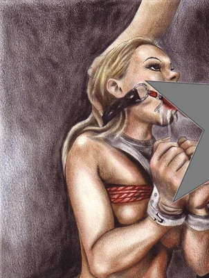 Akt Zeichnung art print signed drawing realism pencil Druck kinky kunst druck A4 - Bild 1 von 2