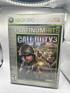 Call of Duty 3 -- Platinum Hits (Xbox 360, 2008) Completo Probado Funcionando - Imagen 1 de 3