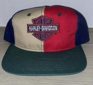 Harley Davidson Rare Vintage Adjustable Multicolor Hat by Judys Closet USA Made - Picture 1 of 8