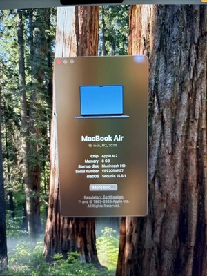 Apple MacBook Air 2023 Laptop 15-inch with M2 Chip, 8GB RAM, 256GB SSD - Image 1 of 4