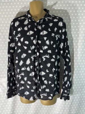 Mens Label Lab Size Large Black&white Pattern Long Sleeve Casual Shirt - Image 1 of 4