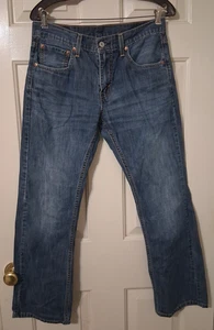 Levis 527 Men's Blue Jeans 31/29 Straight Leg Medium Wash Midrise - Picture 1 of 8