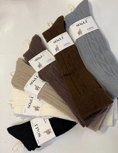 SO&LI Alpaka Thermo Kniestrümpfe Damen Winter Socken Warm Weich 95% Alpakawolle - Bild 1 von 11