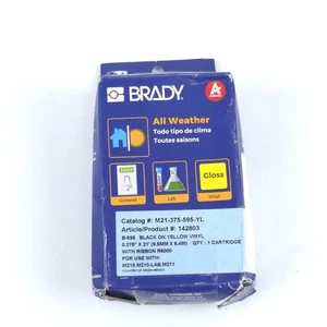 BRADY M21-375-595-YL Label Cartridge, Black/Yellow, 21 ft. 3PXX7 - Picture 1 of 5