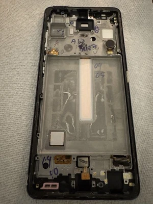 OLED Frame Assembly for Samsung Galaxy A53 5G Black A536 OEM Service Pack Screen - Image 1 of 2