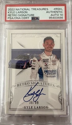 NASCAR 2x Champion, Kyle Larson. 2022 Autographed PSA Auto 10 Numbered 36/99 - Image 1 of 3