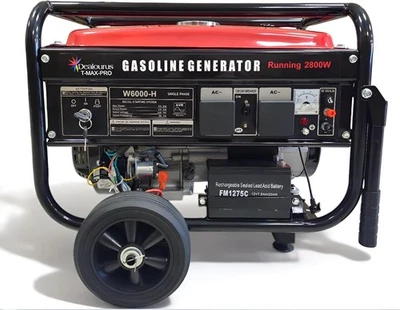 Portable Petrol Generator 6600W-E 3.2 KVA 8HP  Power Electric Key Start wheels - Image 1 of 4