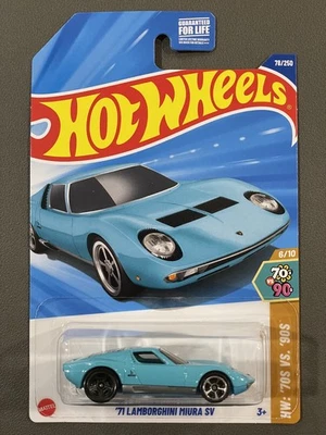 2025 Hot Wheels *Error Rear Wheel* 71 Lamborghini Miura SV Dollar Tree Exclusive - Image 1 of 4