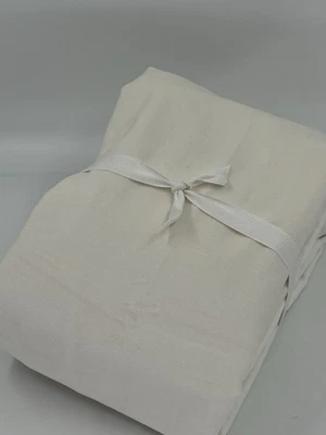 Nueva cortina de sarga de terciopelo Pottery Barn, 50”x84” apagón, marfil pequeño defecto Foto 1 de 4