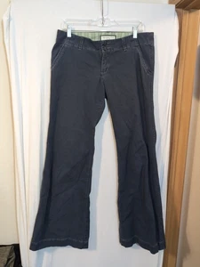 Y2K Abercrombie Fitch Größe 10 weites Bein blau khaki Streetwear Hose - Bild 1 von 9