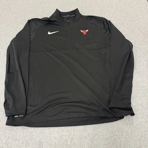 Nike Dri-Fit Chicago Bulls maglione manica lunga 1/4 zip uomo XL leggero - Foto 1 di 7