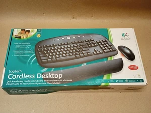 Logitech Cordless Access Duo tastiera e mouse ottico 967283-0403 NUOVO - Foto 1 di 5