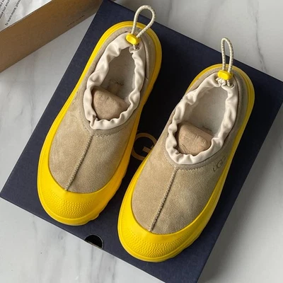 Hombres Suave Piel de Oveja Gamuza Tasman Clima Híbrido Zapatos Mujeres Botas Cálidas - Amarillo Foto 1 de 4