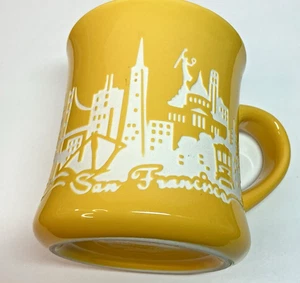 Tazza da caffè San Francisco California gialla SF titolo americano 14 fl oz - Foto 1 di 16