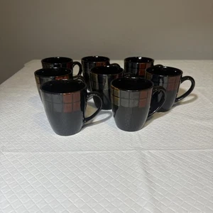Pfaltzgraff Calico Tassen Kaffee Tee Tasse Becher 8 Stück Steinzeug Farbblock 10 Unzen - Bild 1 von 15