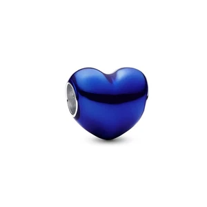 Pandora Charm Damen Blaues Metallic-Herz Sterling-Silber 793337C05 - Bild 1 von 5