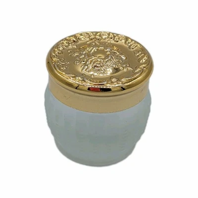 Tarro de vidrio esmerilado con tapa dorada de maquillaje vacío de colección de 1,25 oz Foto 1 de 4