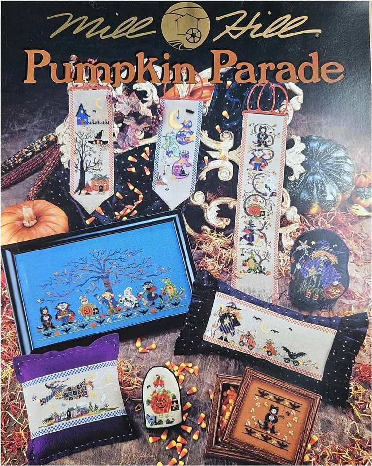 Mill Hill PUMPKIN PARADE 19 Cross Stitch Charts/Booklet Thanksgiving Halloween - Image 1 of 4