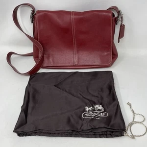 COACH Vintage Red Leather Hampton Crossbody Bag Purse C33 9570 w/ Dust Bag - Picture 1 of 13