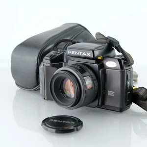 Pentax SFX 35mm SLR Film Camera + SMC Pentax-F 50mm f/1.7 Lens Vintage Japan - Picture 1 of 15
