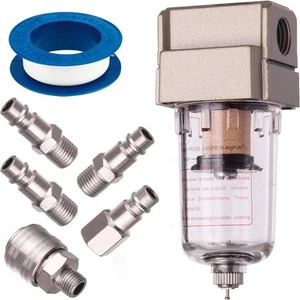 Druckluft Filter Wasserabscheider Ölabscheider Inklusive Schnellkupplung 1/4" DE - Bild 1 von 12