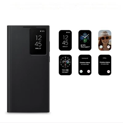 Official Original Samsung S22 S22Ultra Smart View Cover Mirror Flip Leather Case - Image 1 of 4
