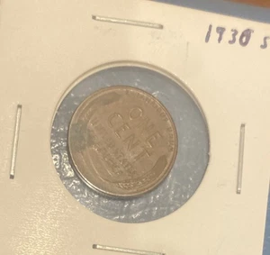 1936 S Mint Mark USA Lincoln Wheat Penny 1 cent.Error L Red Colour. Rare. - Picture 1 of 7