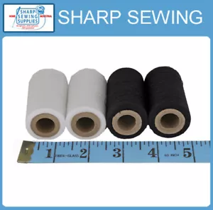 SPUN POLYESTER SERGER & QUILTING THREAD, BLACK & WHITE - Picture 1 of 1