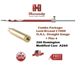 Hornady Lock-N-Load STRAIGHT OAL Gage C1000 + Modified Case A260 for 260 Rem - Picture 1 of 4
