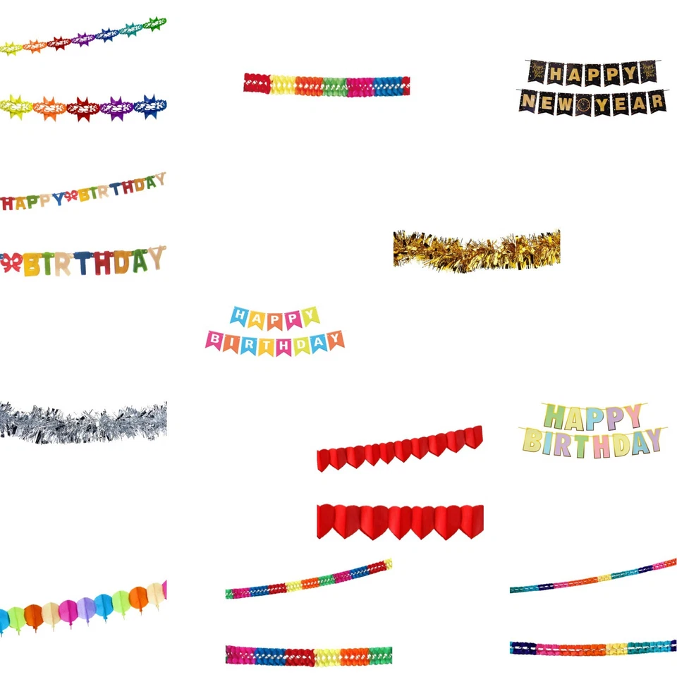 Girlanden Party Geburtstag Sylvester Auswahl Partydekoration Deko - Bild 1 von 1