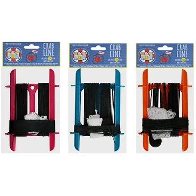 3 x Crab Line 11m with Bait Bag & Weight Child Safety No Hooks Fishing Holiday - Image 1 of 2
