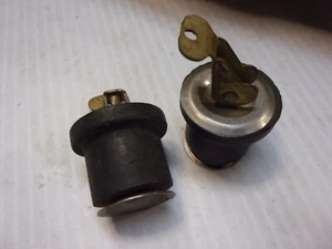 pair 7/8" BOAT DRAIN PLUGS, stainless / RUBBER TYPE, LIVEWELL,TRANSOM DRAIN - Foto 1 di 2