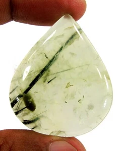79.00 Ct Natural Green Prehnite Gemstone Stone Cabochon Wire Wrap Stone - 12592 - Picture 1 of 2