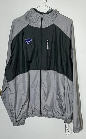 Kansas State Wildcats Columbia Windbreaker Men’s XL Thin Light Weight Cover