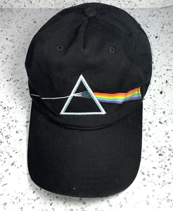 Black Pink Floyd Baseball Cap Dark Side of the Moon Adjustable Hook and Loop - Picture 1 of 6