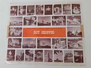 Vintage 1963 Hot Shoppes paper table/place mat Washington DC. - Picture 1 of 6