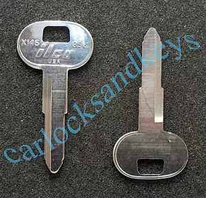 NEW 1986, 1987, 1988 Chevrolet Nova Door and Trunk Key Blanks - Foto 1 di 1