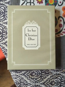 Box Of 3 Vintage Les Bas Christian Dior Stockings Desoie Sleek Brown Size 9 - Picture 1 of 7