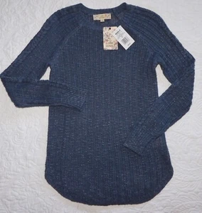 PINK REPUBLIC 2021 ―Size XS ― Majestic Blue Braided Scoop Neck Sweater NWT #CT07 - Picture 1 of 4
