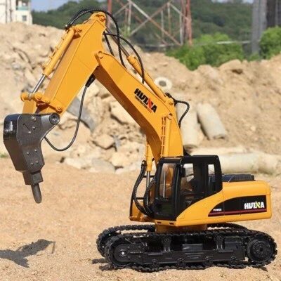 Huina 1560 RC Digger Excavator 1/14 Scale Remote Controlled Digger Drill Truck - Image 1 of 4