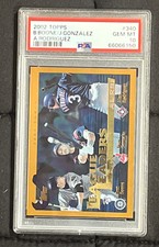 2002 TOPPS #340 ALEX RODRIGUEZ-JUAN GONZALEZ PSA 10 ( POP 10 )