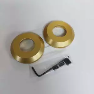 Pro Bolt Motorcycle Aluminium Yoke Caps (Pair ID28mm OD48mm) - Gold - Picture 1 of 1